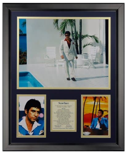 Art of Hollywood, Al Pacino in Scarface White Suit Framed Photo Presentation - 18 x 22 Inches