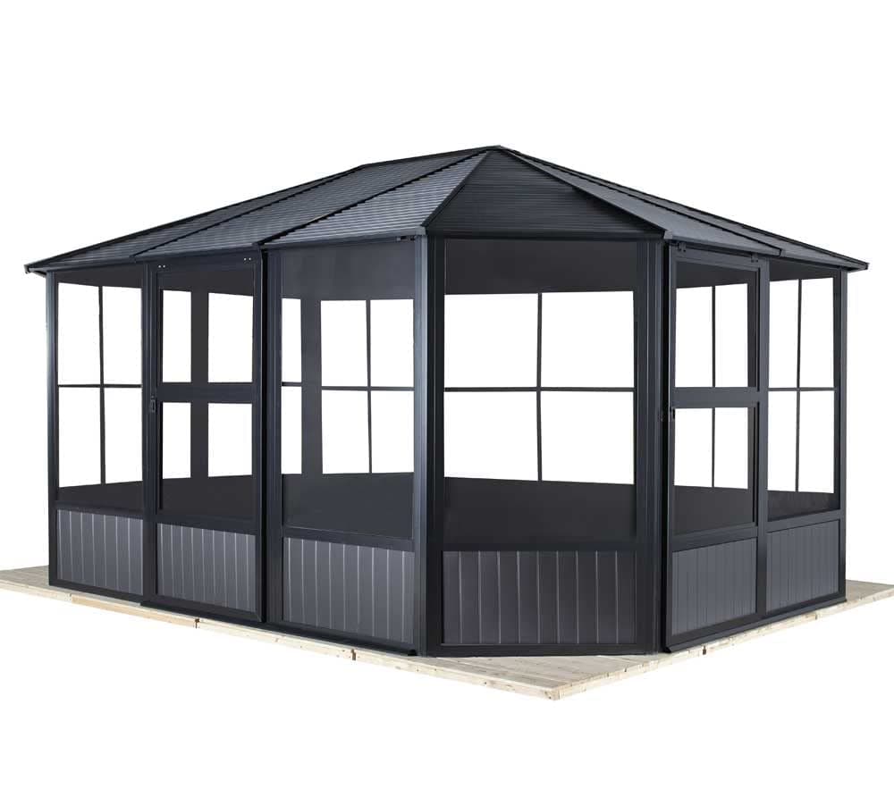 Sojag Outdoor 12' x 15' Charleston Solarium, Outdoor Sun Shelter and Shade Structure