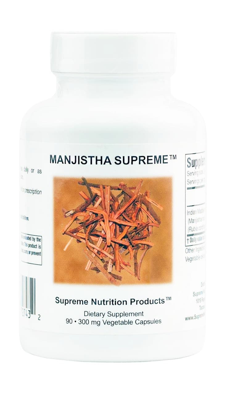 Supreme Nutrition Manjistha Supreme, 90 Pure Indian Madder Root Vegetarian Capsules