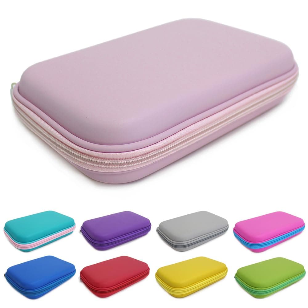 Pale Pink Hard Shell Pencil Case