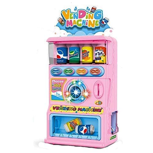 My toy kid Plastic Mini Vending Machine Toy Electronic Beverage Drink Machine Early Developmental Toy with Light Sound for Kid Girls Boys