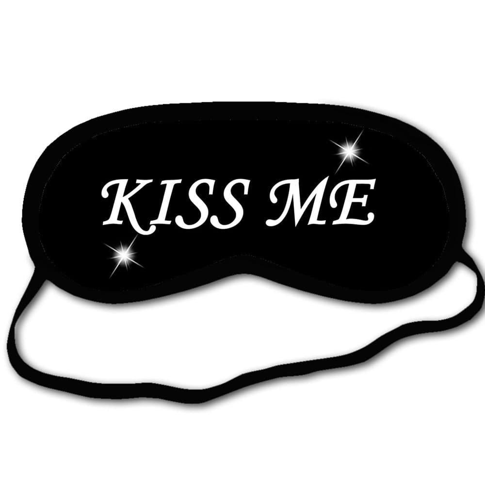 EnnE Sleep Mask & Blindfold with Kiss Me Super-Soft Eye Mask for Travel & Sleep Ideal Gift for Woman & Men