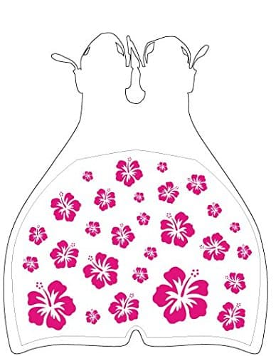 Sweam - Monofin Clear color with HIBISCUS Sticker - UK Foot size 6/9 - EU 39/43