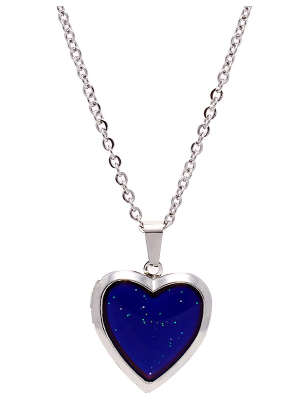 Mood Necklace Love Heart Photo Frame Change Color Emotion Feeling Pendant Necklace with Gift Box