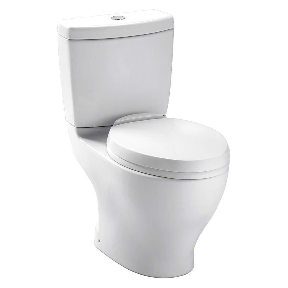 Toto CST412MF.10No.01 Aquia Dual Flush Toilet, 1.6-GPF and 0.9-GPF with 10-Inch Rough-In, Cotton