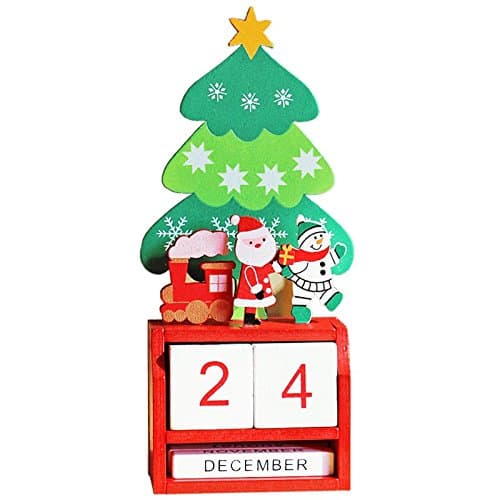 RyanLemon Advent Calendar Christmas Advent Calendar for Kids Wood Advent Calendar Christmas Trees 2017 (Santa Claus)