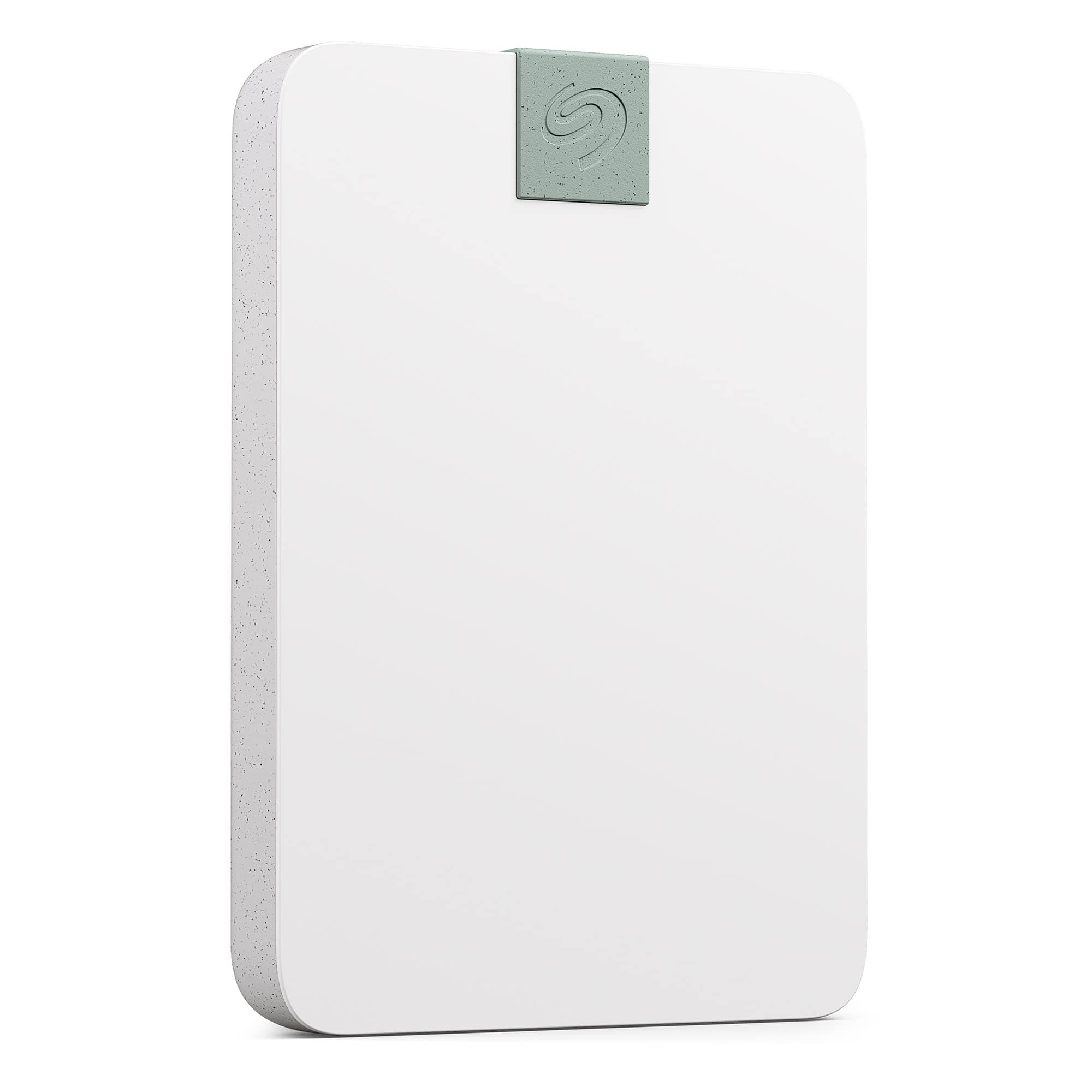 Seagate Ultra Touch HDD 2TB, External HDD, Cloud White, Post-Consumer Recycled material, USB-C compatibility with PC, Mac & Chromebook, Data Rescue Services (STMA2000400)