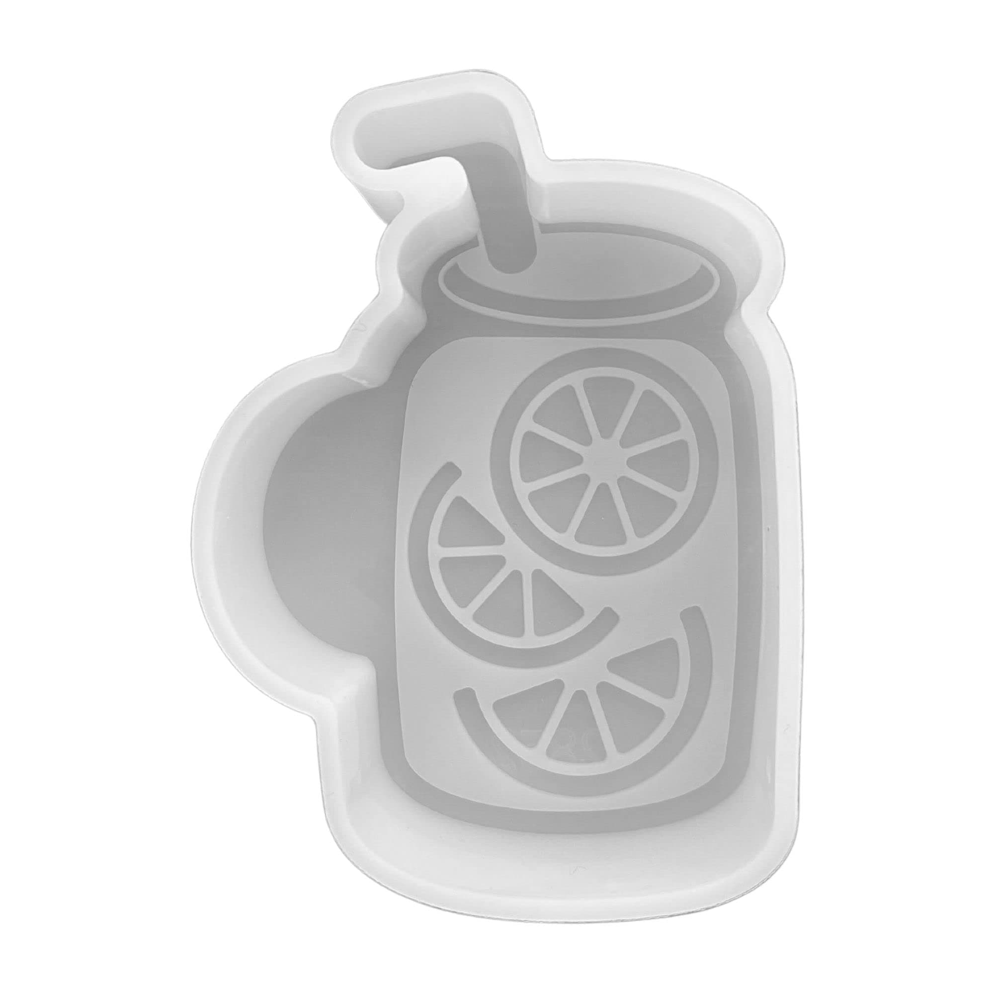 Lemonade in Mason Jar Silicone Freshie Mold | Size 3.25" Wide x 4.5" Long x 1" Deep | Southern Mason Jar Design for Freshie, Soap, Candles