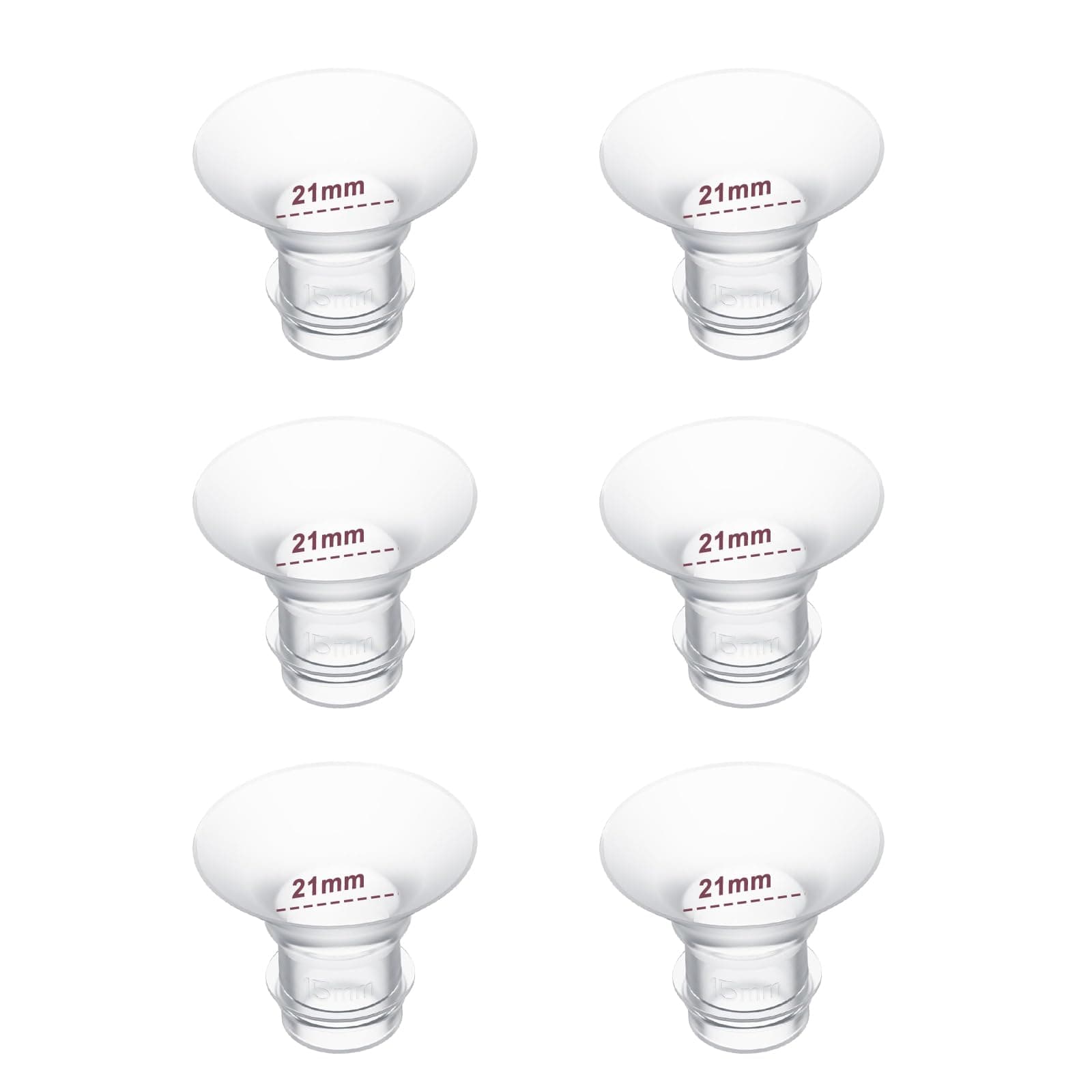 Flange Inserts 21mm 6PC,Compatible with Momcozy S12 Pro/S9 Pro/S12/S9 Wearable Breastpump Cup,Suitable for Medela/Spectra/Elvie/Willow/TSRETE 24mm Shields/Flanges,Reduce 24mm Tunnel Down to 21mm,6pcs