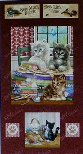Krafty Kittens25876~Panel 24" x 44"~ by SPX Farbrics~ Cotton Fabric