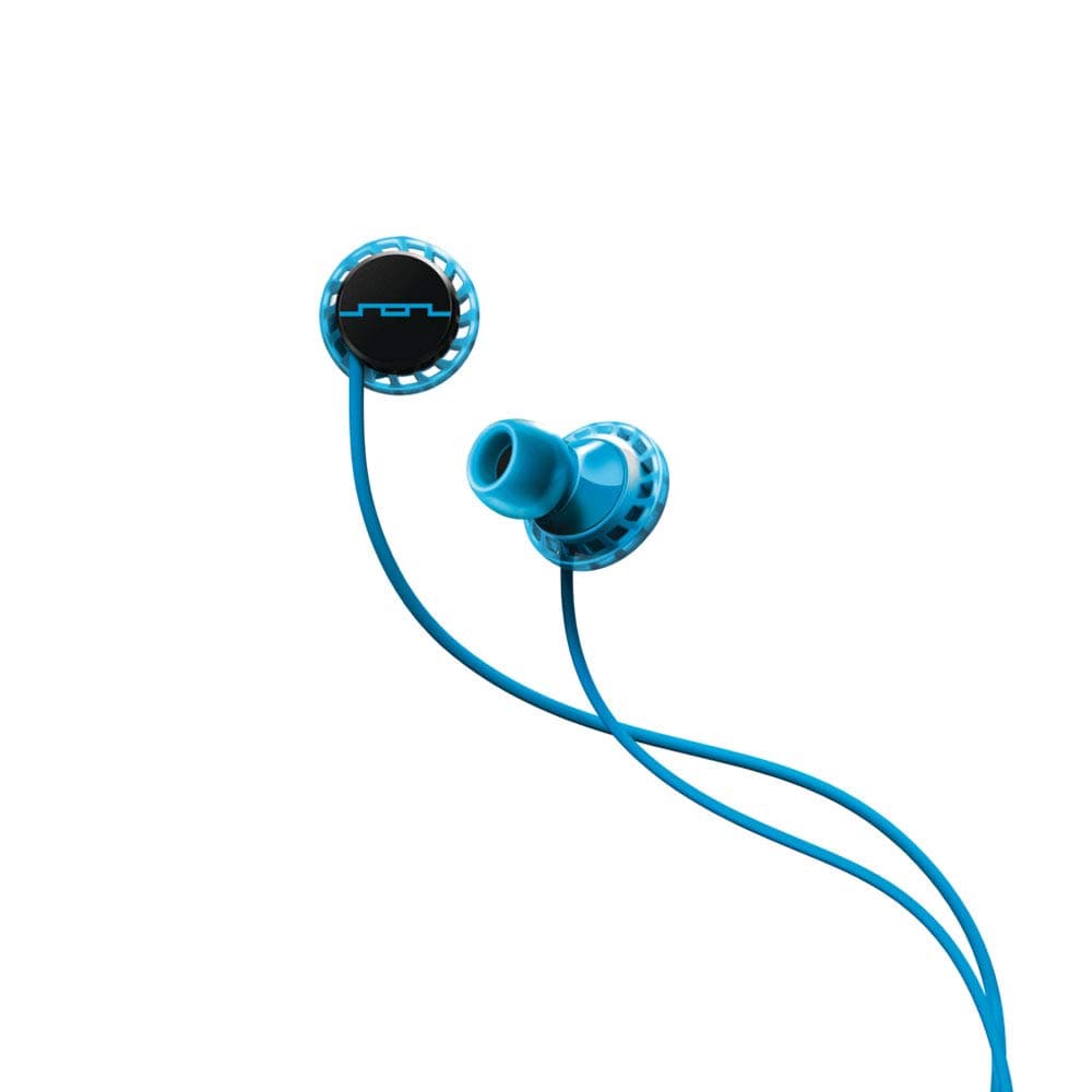 SOL Republic Relays Sport In-Ear Headphones – Noise Isolating, Lightweight Earphones w/ Mic + 1 Button Control, High Quality I5 Sound Engines, Sweat, Rain Resistant Perfect Gym Earbuds – Blue