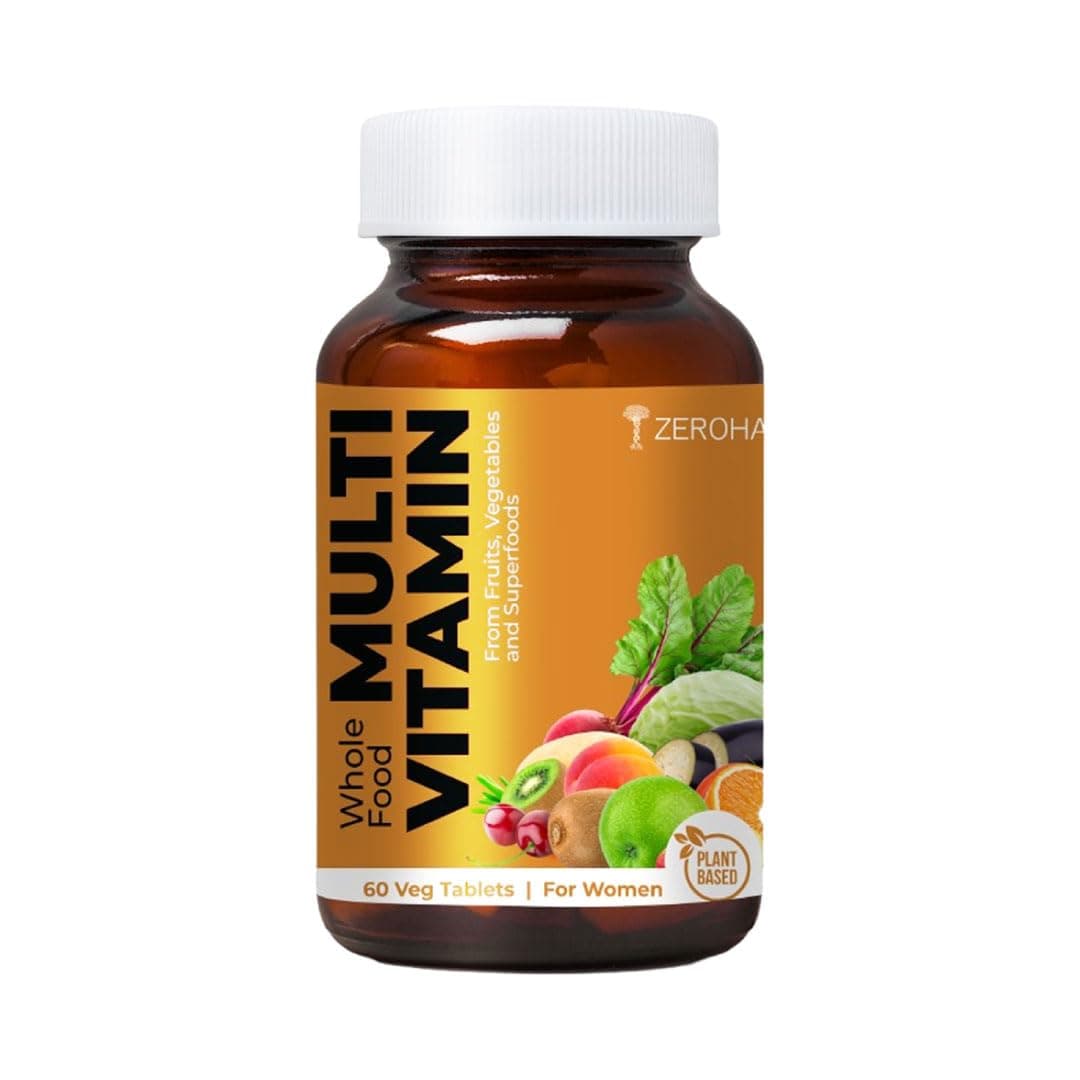 ZEROHARM Whole Food Multivitamin | Women Multivitamin & Multimineral | Vitamin A, C, D, Folic acid, Biotin | Iron, Magnesium, Zinc, Potassium | Skin, energy & immunity, mood & bones
