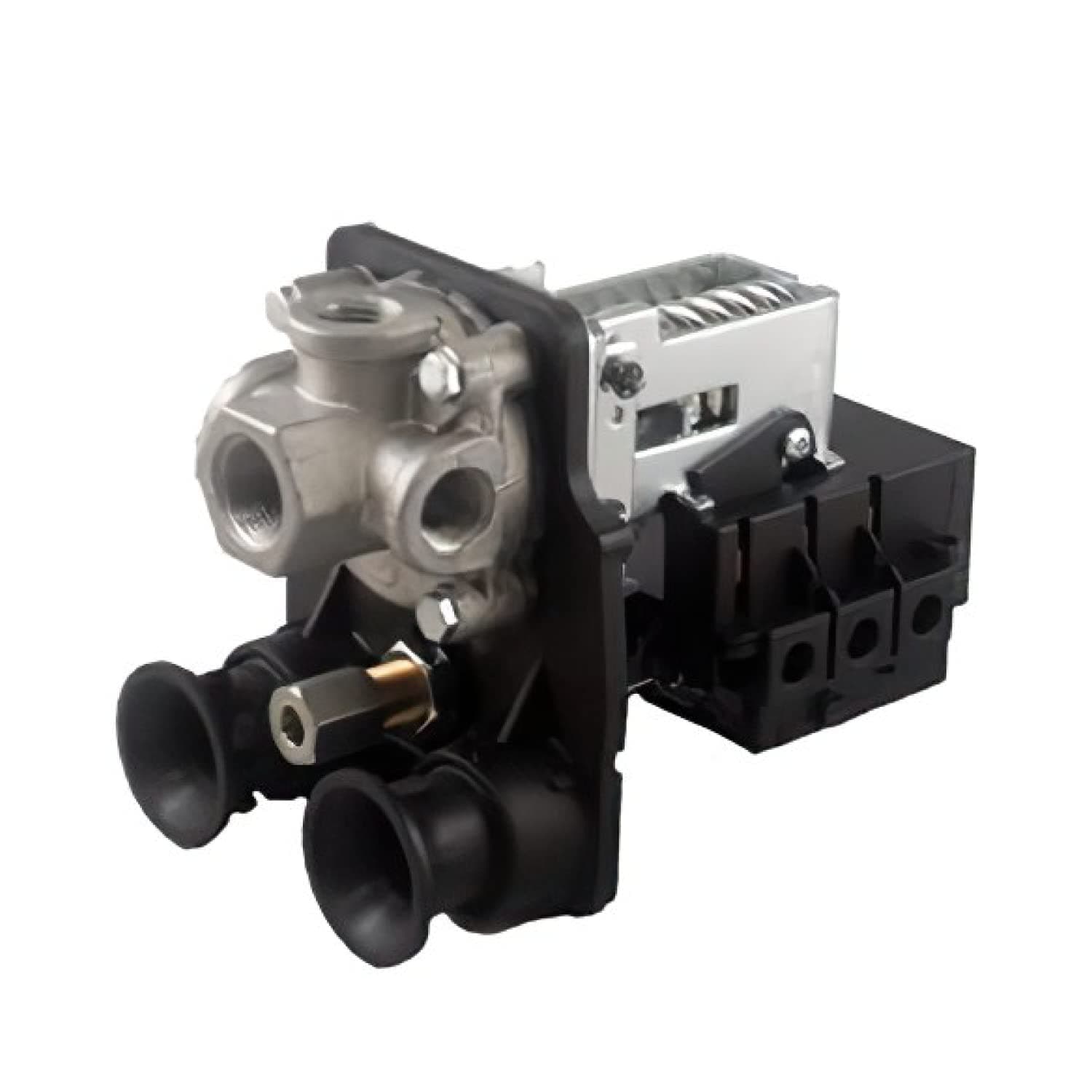 Compressor Shop | NUAIR NEMA Expotherm 2 Pressure Switch 3/8 Inch | Replacement Four Way Switch with Overload Protection, for 2.2kW Three Phase Piston Air Compressors | 20amp, 400V, 12 Bar / 174 PSI