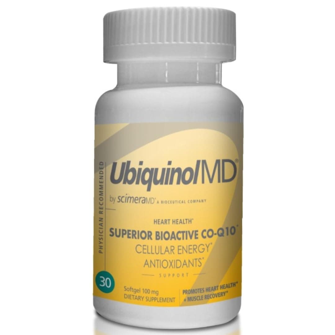 ScimeraMD® Ubiquinol Coenzyme Q10 Kaneka QH Antioxidant Supplement for Heart Health and Cellular Energy Production, 30 CT
