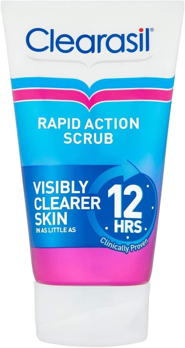 Clearasil Rapid Action Exfoliating Scrub, For Acne Prone Skin, Unclog Pores, Reduces Blackheads, Pimples & Excess Oil, Everyday Spots Prevention, 125 ml(Packaging May Vary)