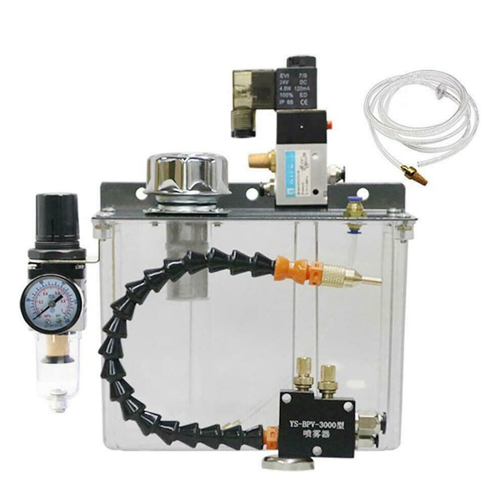 Jayruit Lubrication Spray System, 3L Spray Cooler Coolant Pump Oil Mist Sprayer for Air Pipe CNC Lathe Milling Drill 220V