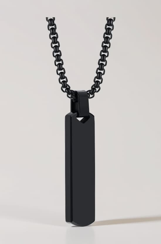 Fashion Frill Silver Chain For Men Stylish Stainless Steel Bar Pendant Necklace Silver Chain Pendant For Men Boys Love Gifts Mens Jewellery