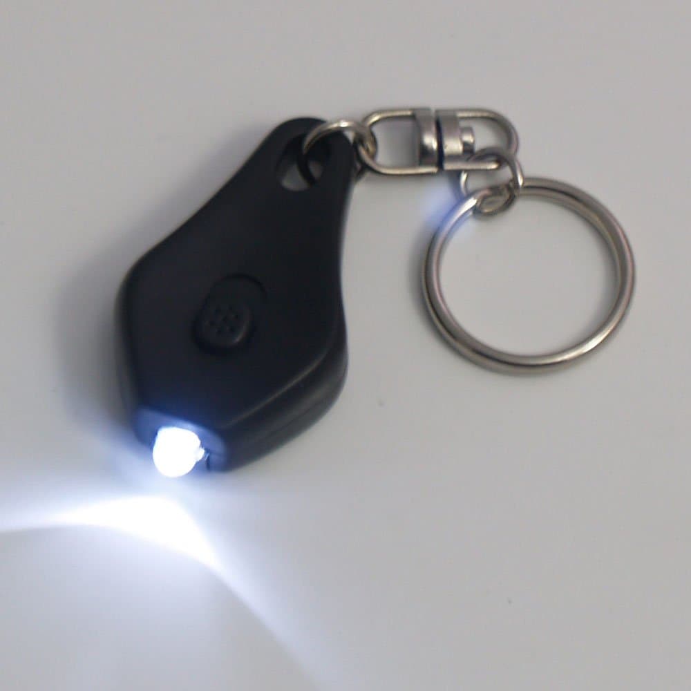 LED Keychain Flashlight - Teardrop Slide/Squeeze Dual Switch