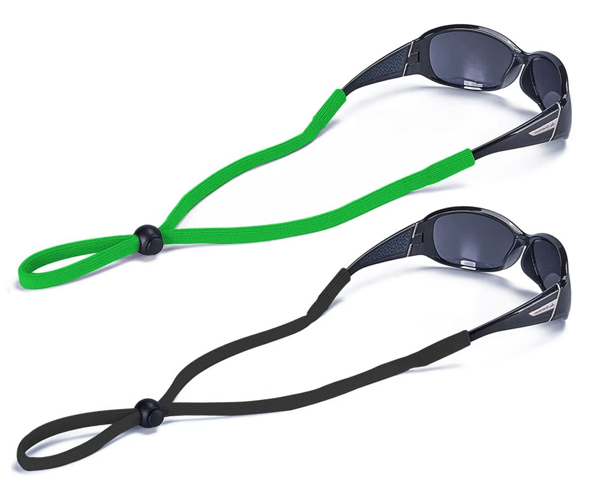 SHINKODA Adjustable Glasses Strap for Adults and Kids | 2-Pack Eyewear Retainer Cord for Reading, Safety, Sports & Sunglasses