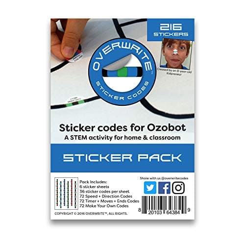 overwrite Sticker Codes (Dots Pack) for use with Ozobot