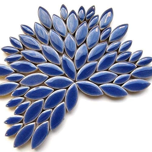 Craft Mosaic Tiles - Petal Pack - 50g Glazed Ceramic - Delphinium
