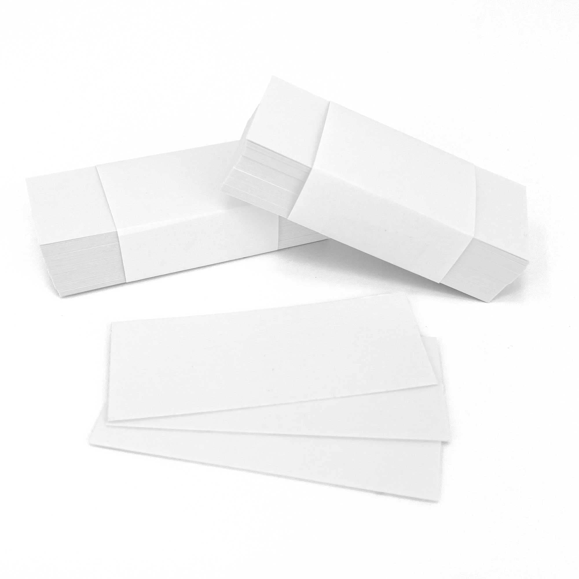 Label Insert Cards for 1x2 Inch Label Holders, White Cardstock Paper (100 Count)