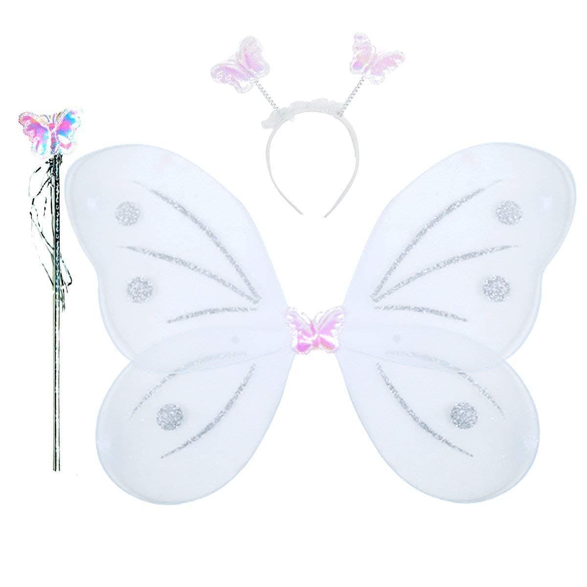 E Shopping Fairy Butterfly Wings Costume for Baby Girl (White)