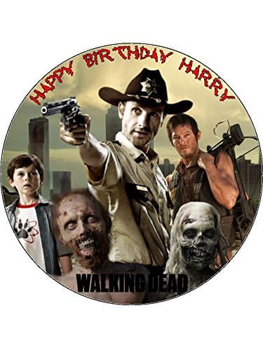 7.5 The Walking Dead Edible Icing Birthday Cake Topper