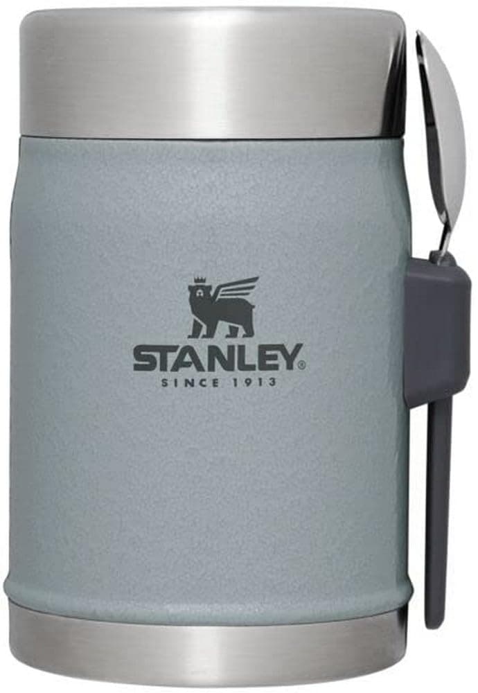 Stanley Classic Legendary Classic Food Jar + Spoke 14 oz Hammer Tone Silver