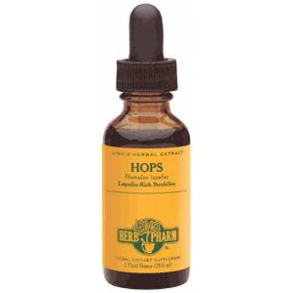 Herb Pharm Certified Organic Hops Liquid Extract for Calming Nervous System Support - 1 Ounce