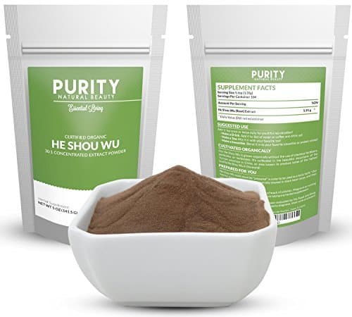 Certified Organic He Shou Wu Maximum Effectiveness, 1OZ Travel Size, 30:1 Potency, Look and Feel Young Again, Boost Energy, Sleep Better, Organic Fo Ti, Dissolves Easily, Pleasantly Mild Taste