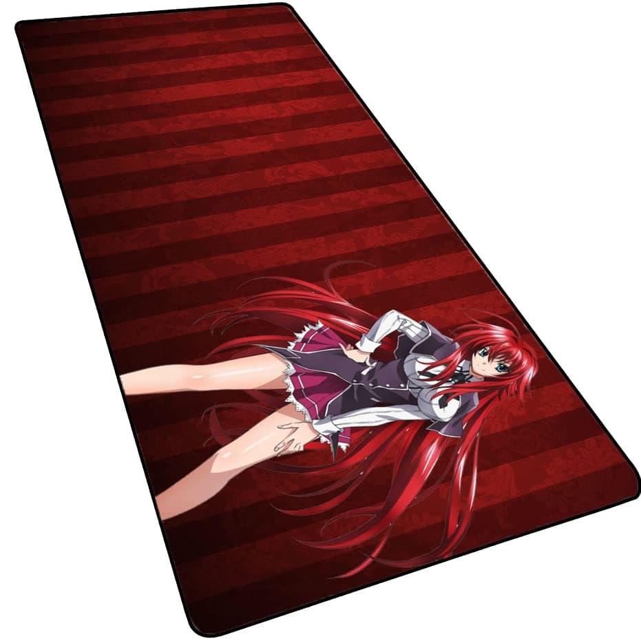 High School DxD Extended Gaming Mouse Pad (35.4x15.7 in),Rias Gremory Anime Mousepad,Easy Typing Pain Relief Desktop Accessories Mouse Mat for Work, Game, Office Players