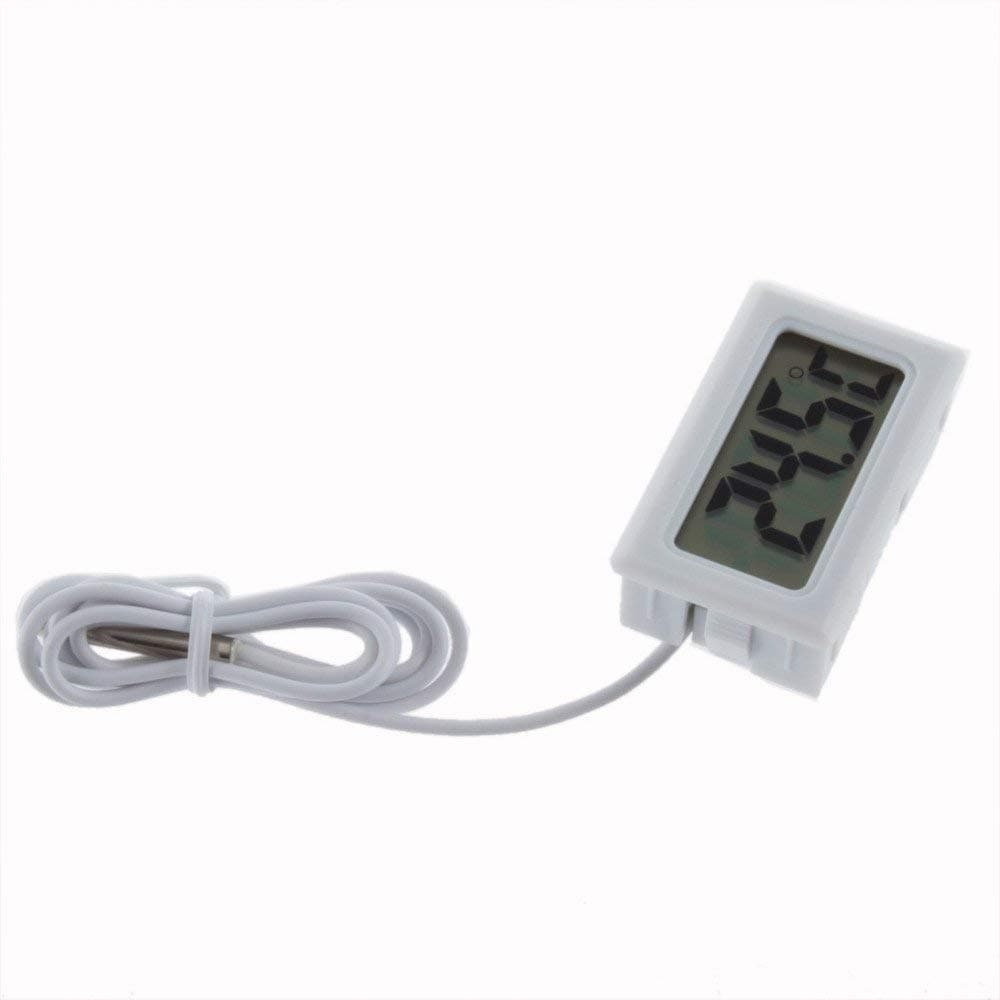 xcluma Lcd Temperature Sensor Fridge Freezer Temperature meter Mini Digital White