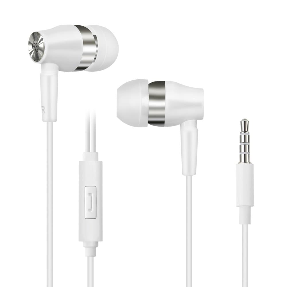 Eaglewood In-Ear Wired Headphones with Built-in Microphone for iPhone, iPad, iPod, Android Smartphones, Tablets, Computers, MP3 Players