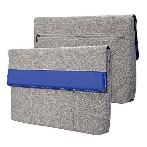 Surface Pro 3 / Surface Pro 4 Sleeve, Sleeve Cushion for Microsoft Surface Pro 3 / Surface Pro 4 - Charcoal Grey & Blue Soft Sleeve Bag Case Cover