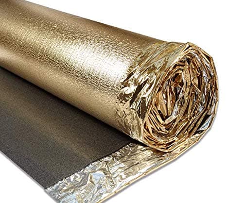 Acoustic Sonic Gold Underlay 5mm Thick - 1m x 15m Roll Size (3 Rolls) - for All Wood, Laminate Flooring - Damp Proof Mebrane - Great Sound & Heat Insulation