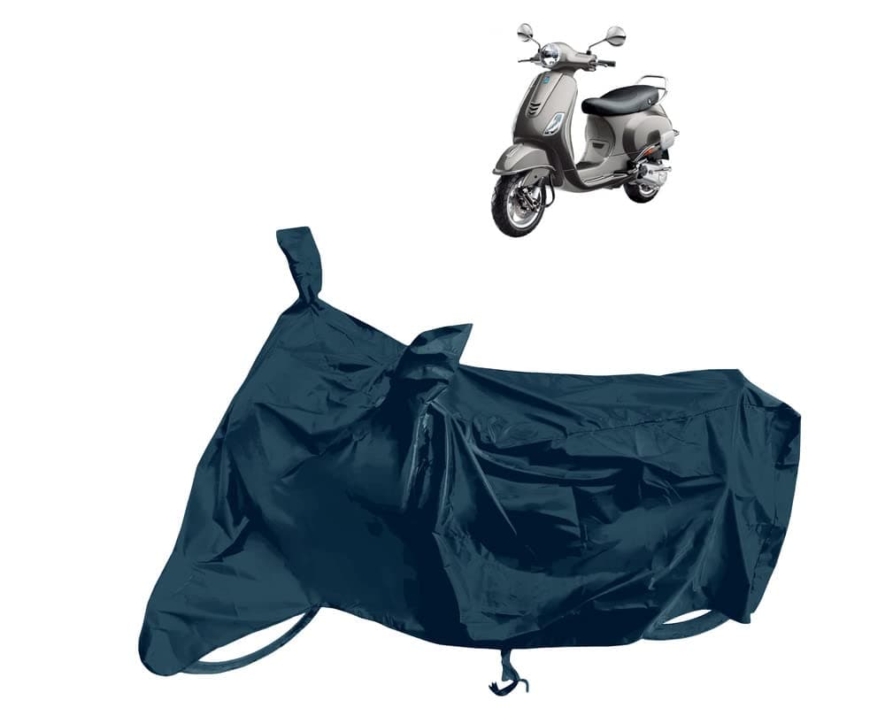 Horseyaart - Vespa Vespa VXL 150 Bike Cover Waterproof - Two Wheeler Bike/Scooter/Scooty Body Cover - Dustproof - UV Protection (Gray with Mirror)