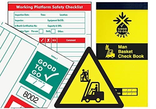 Good to Go Safety 51348 Man Basket Check Book, 25 Inspections