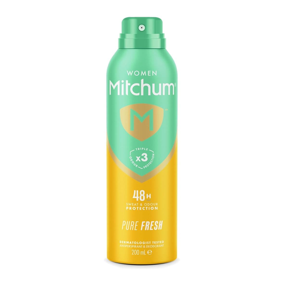 Revlon Mitchum Women Triple Odor Defense 48HR Protection Aerosol Deodorant & Anti-Perspirant, Pure Fresh, 200 ml