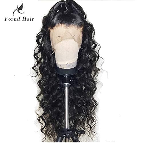 Formal hairLoose Curly Wave Lace Front Human Hair Wigs-Glueless 130% Density Brazilian Virgin Remy Wigs with Baby Hair For Black Woman