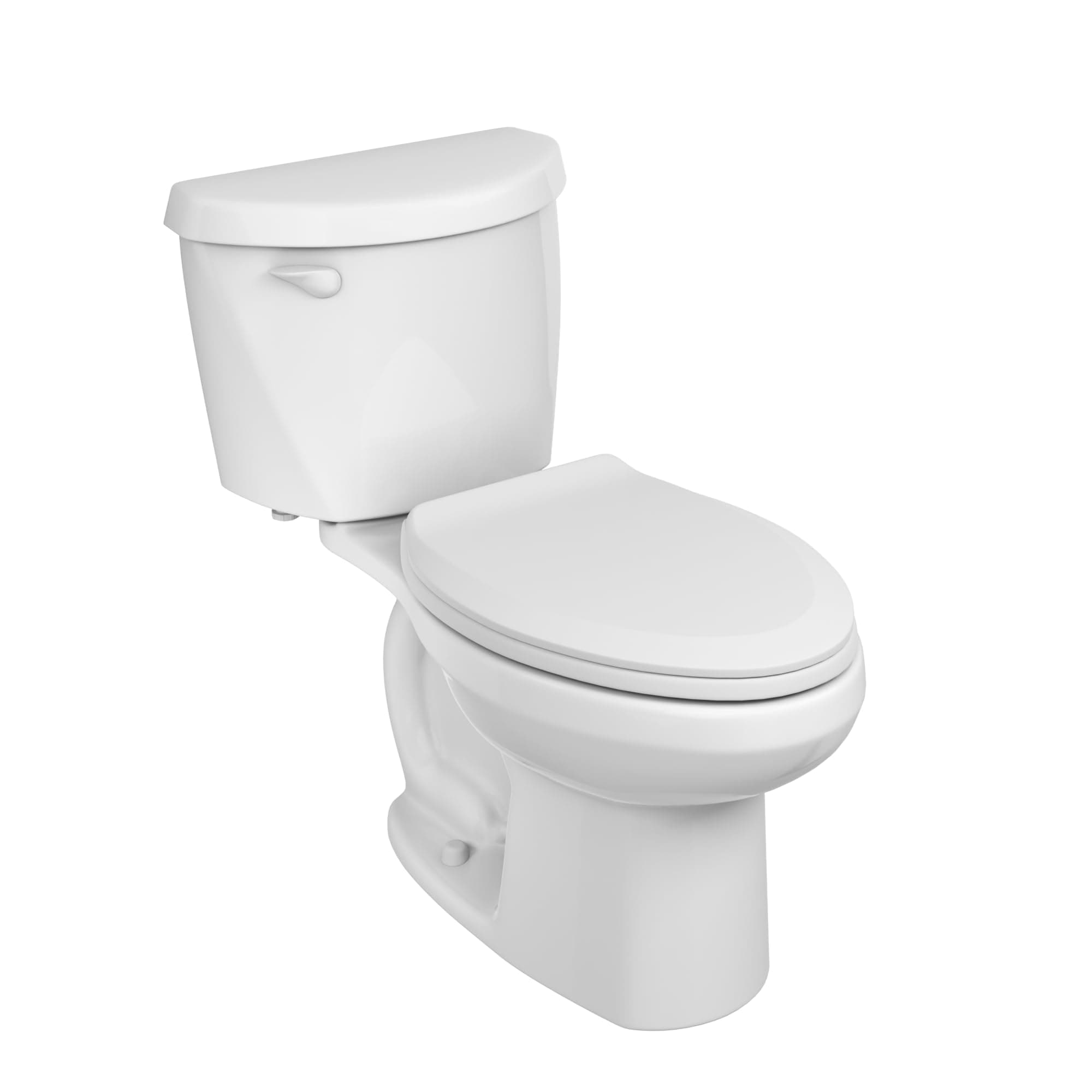American Standard 607CA001.020 Colony 3 Two-Piece Toilet with Slow-Close Seat and Wax Ring, Elongated Front, Standard Height, White, 1.28 gpf