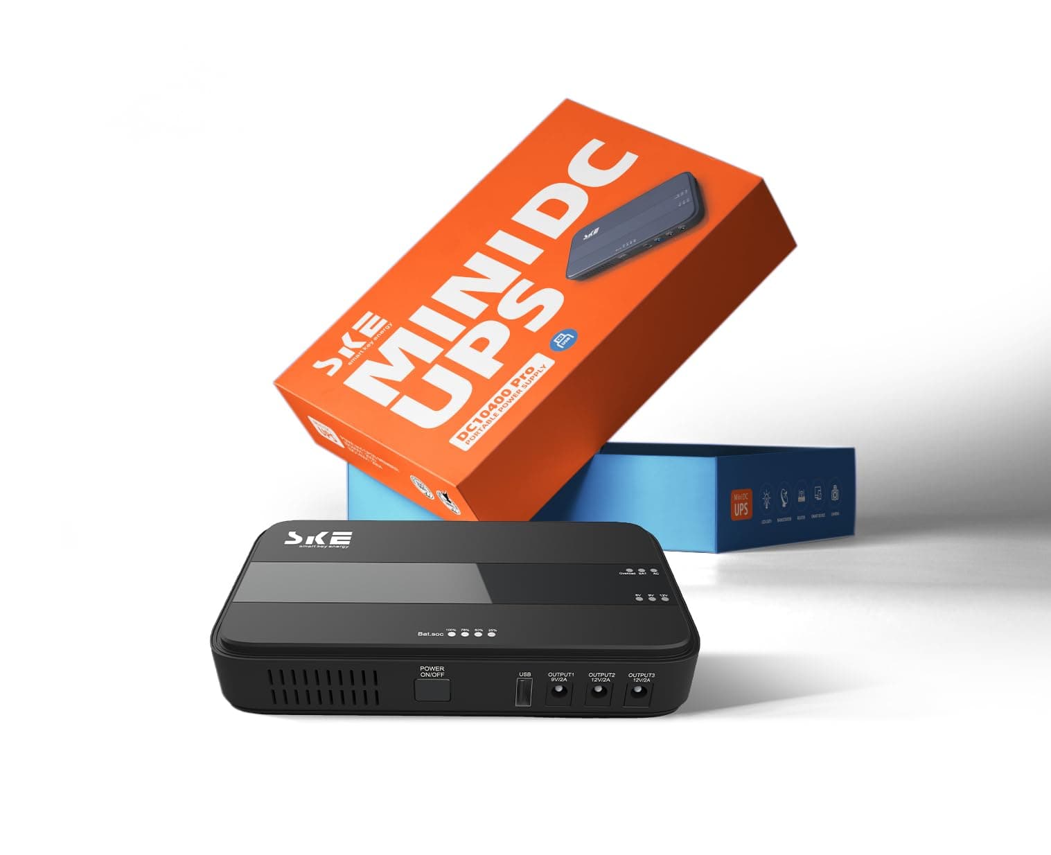 Mini UPS Battery Backup 10400mAh 38.48Wh,Output USB 5V/2A and DC 12V/2A,Home Small UPS Power Supply for WiFi Router Phone Camera