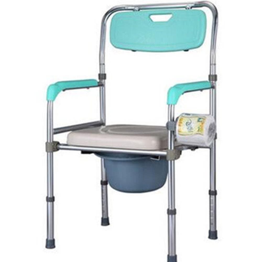 ZDONGU ZJBDQ Mobile Commode Chair Elderly Women Toilet Toilet Toilet Chair Aluminum Alloy Folding Chair Four-Leg Mobile Toilet