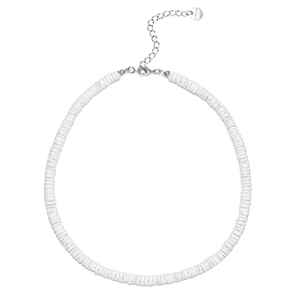 Wowshow Shell Necklace Puka Shell Necklace for Men Women Seashell Choker Necklace Smooth Shell Tip Summer Necklace, 14 Inches, Puka Shell, No Jewelry, Puka Shell, No Gemstone