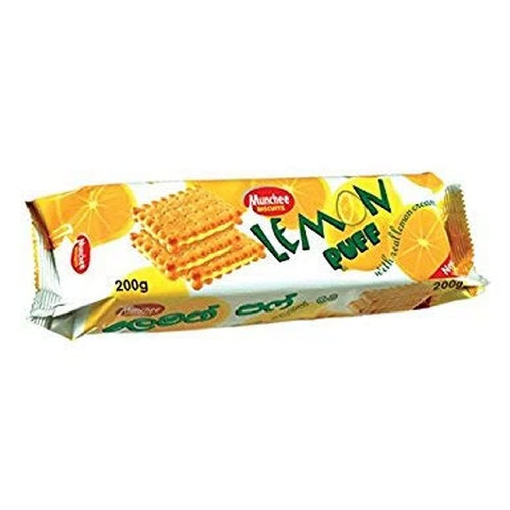 MUNCHEE Lemon Puff Biscuits, 200 g