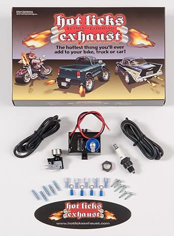 Hot Licks Single Exhaust Flamethrower Kit for Automobiles or Motorcycles