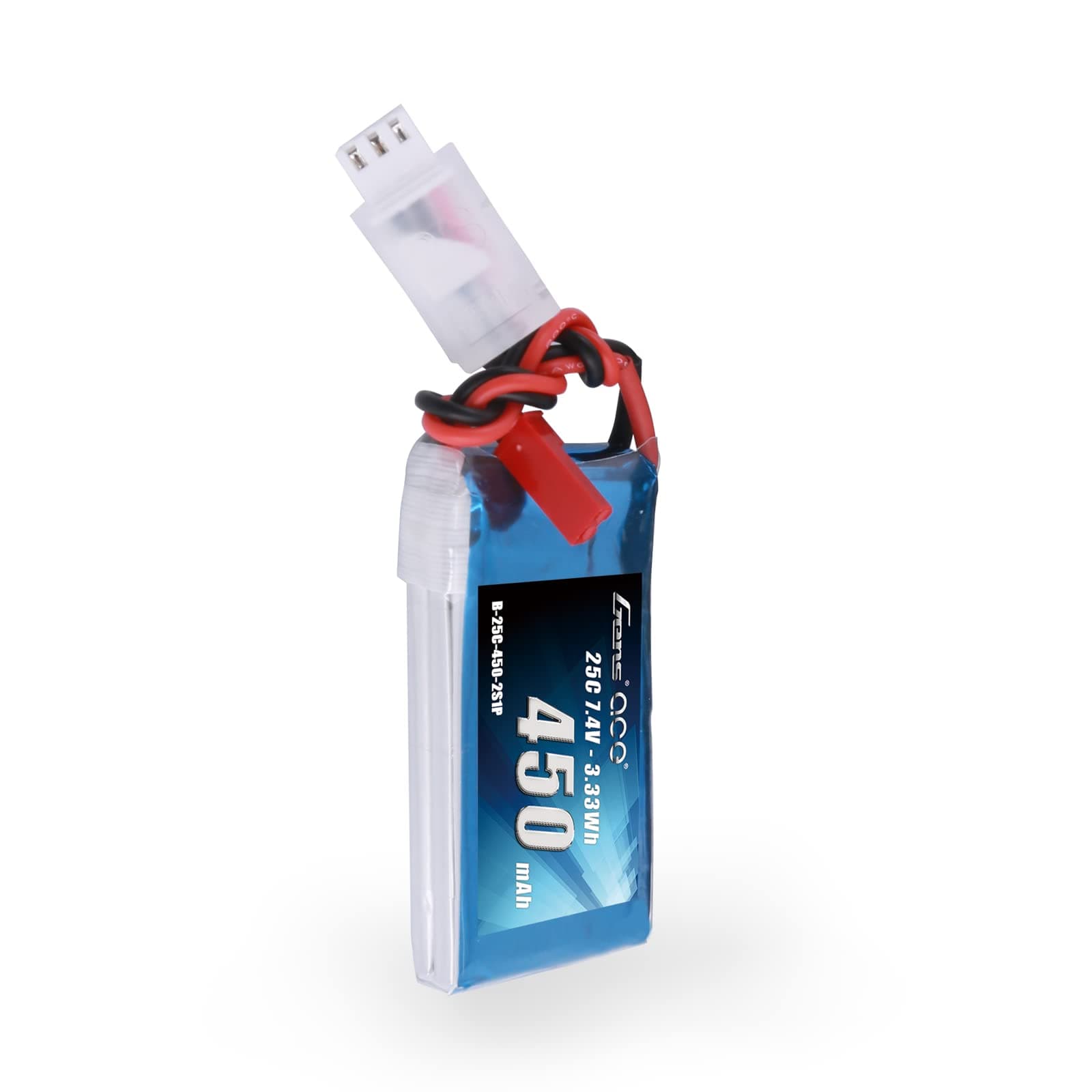 Gens ace 7.4V 450mAh 2S LiPo Battery Pack -25C with JST-SYP-2P Plug for RC Heli 250 Helicopter and Small Airplane