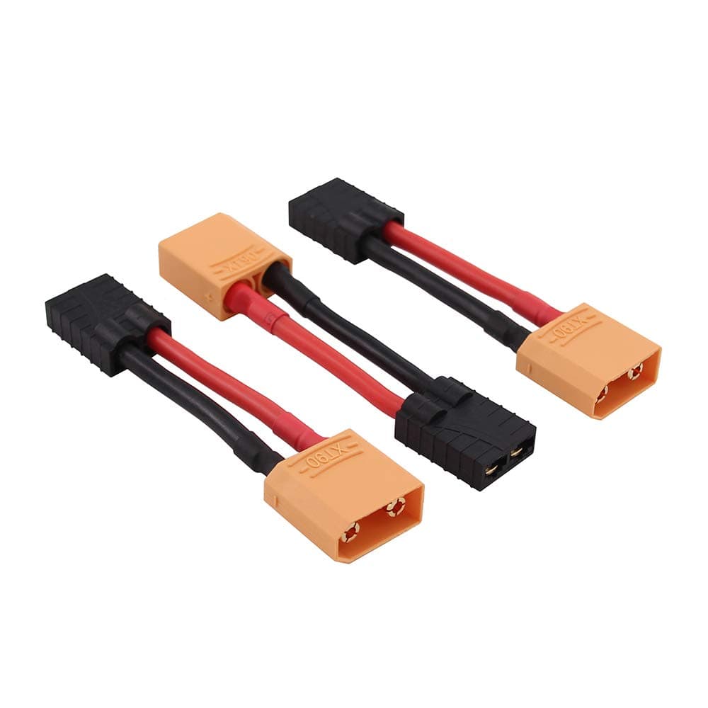 3pcs XT90 Male Connector Adapter Cable - 12awg 5cm Wire(C49-3)