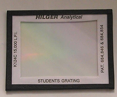 Student Grating Glass Or Diffraction Grating Glass 600 Lines I.E 15000 LPI (Indian)