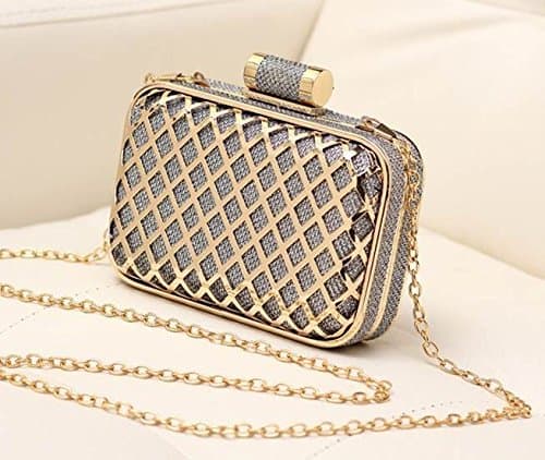 Kate Sister : Hot 2015 Lixury Fashion Metal Net Clutch and Party Evening Bag - Silver